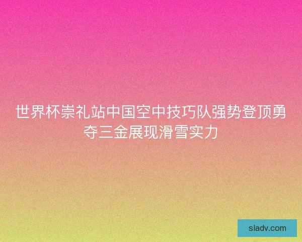 世界杯崇礼站中国空中技巧队强势登顶勇夺三金展现滑雪实力